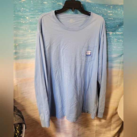 Southern Tide‎ Mens Blue Long Sleeve Tshirt Size XXL Mountain Weekend - Picture 1 of 5